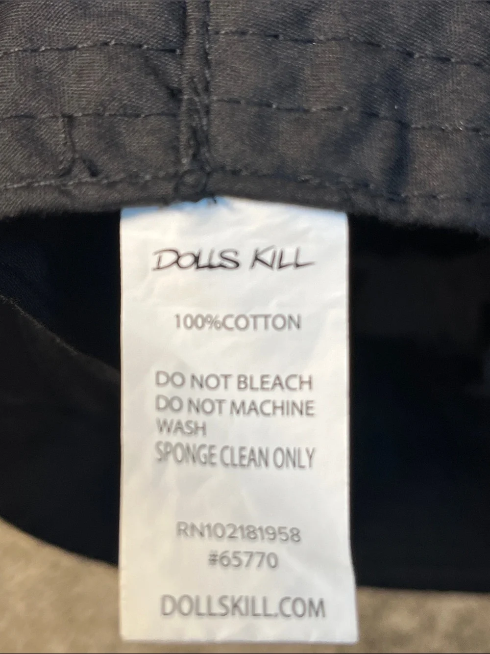 Dolls Kill black bucket hat